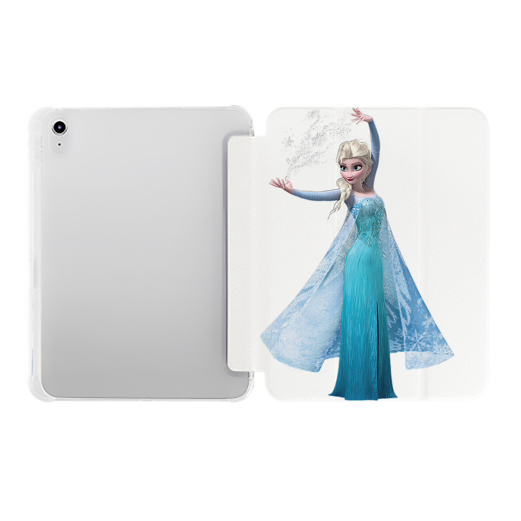 （画像用） アナと雪の女王 アンナ エルサ Frozen Anna Elsa IPad ケース ペン収納付き 三つ折りスタンド PUレザー×シリコン 対応機種9.5/10.5/10.9インチ